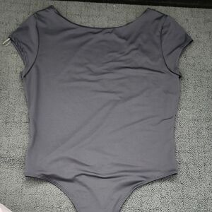 Gray Bodysuit Top